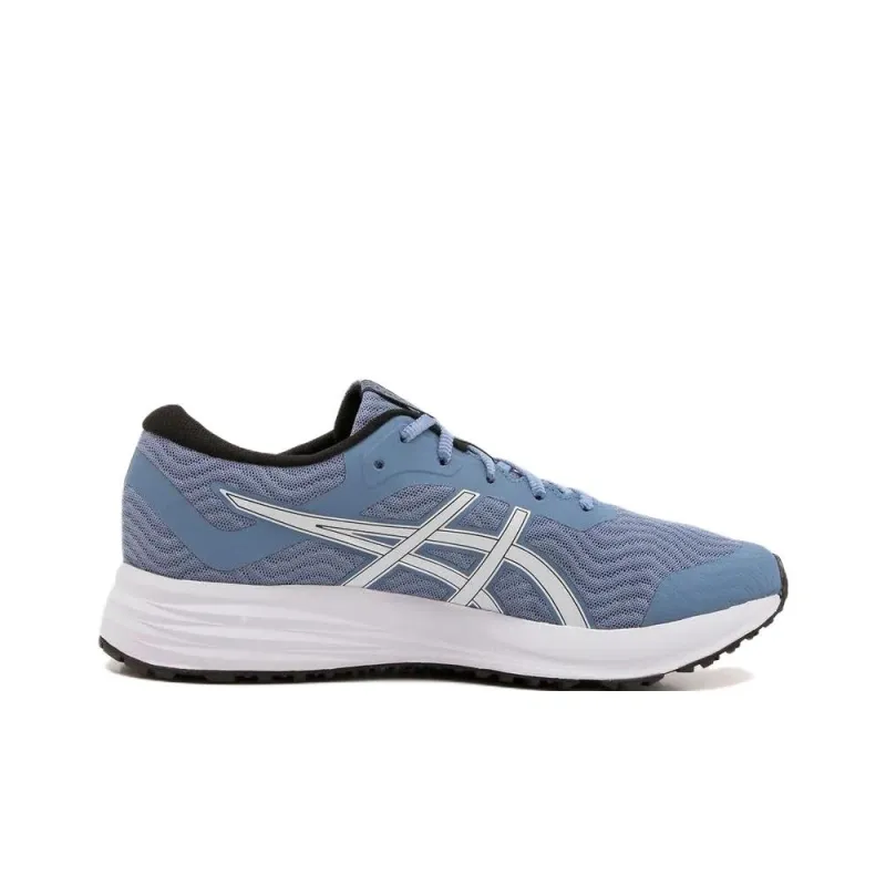 Asics Patriot 12 Durable Breathable Low-Top Running Shoes Blue Gray White-1