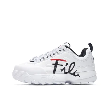 FILA Disruptor Series Chunky Sneakers Women's Low-Top White/Black/Red