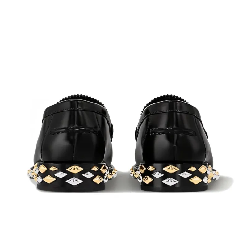 LOUIS VUITTON Loafers 2cm Women's Black-5