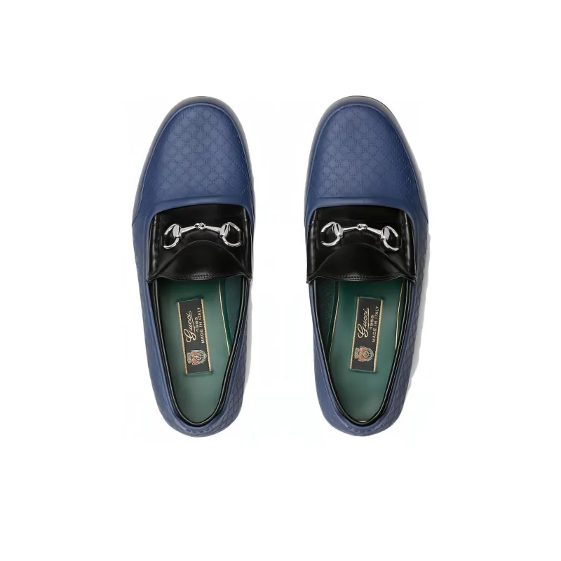 GUCCI Loafers Men Blue-2
