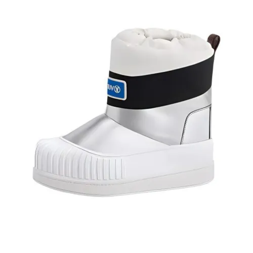 LOUIS VUITTON Polar Ankle Boots Women's Black/White