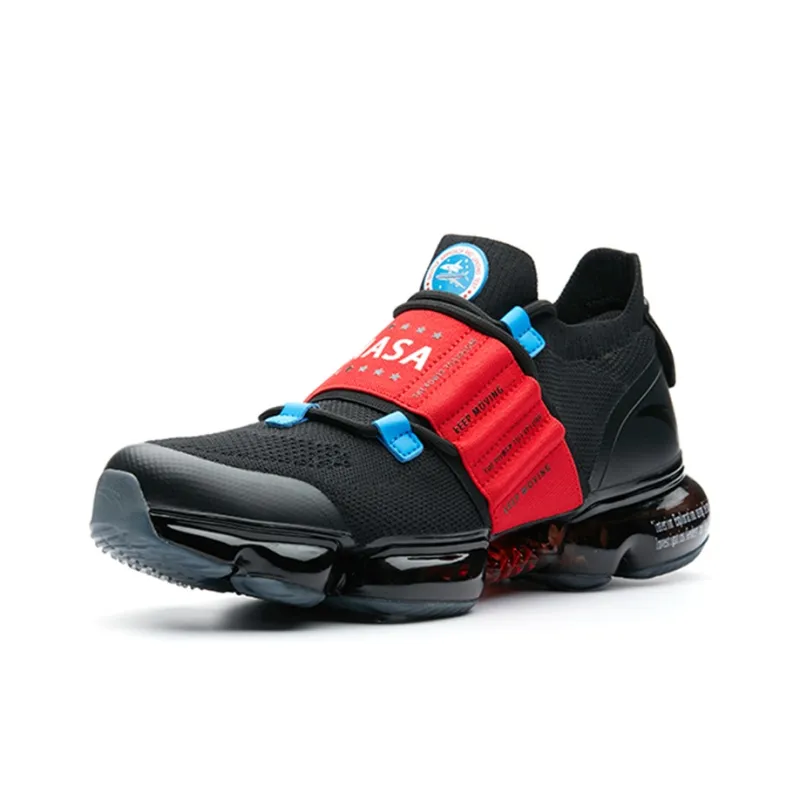 Anta SEEED Zero Bound Cushioned Slip-Resistant Abrasion-Resistant Breathable Low-Top Running Shoes Men's Black Red-2