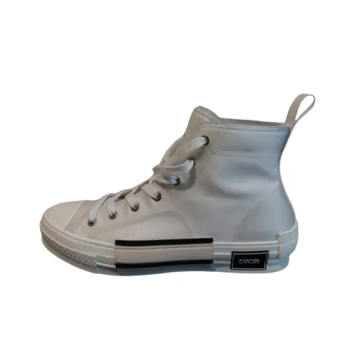 DIOR B23 Skateboard Shoes Men High-Top White