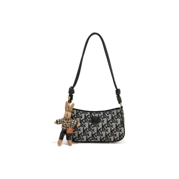 CLEVER& KETCH Embroidery Saddle Bag Shoulder Bag Small Size Women's Black/Brown