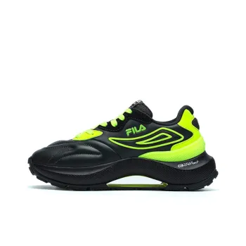 FILA Flusso Icona Anti Slip And Wear Resistant Coverage Low Top Casual Shoes Women's Black Green