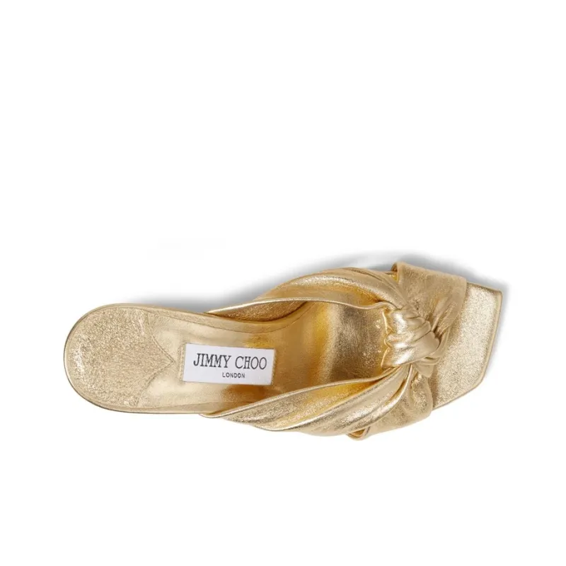 Jimmy Choo Avenue Metallic-finish Leather Mules-4