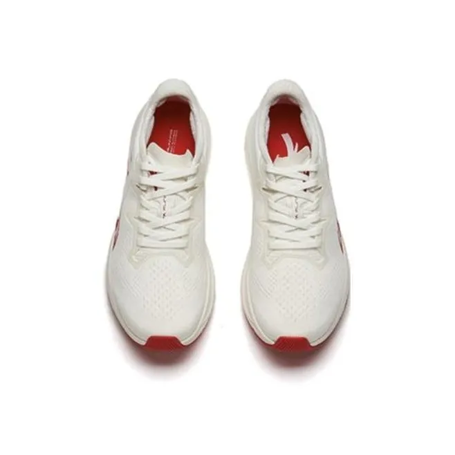 Anta Asphalt Road Fighter 1.0 Asphalt Dominator Low Top Running Shoes Women's White Red-3