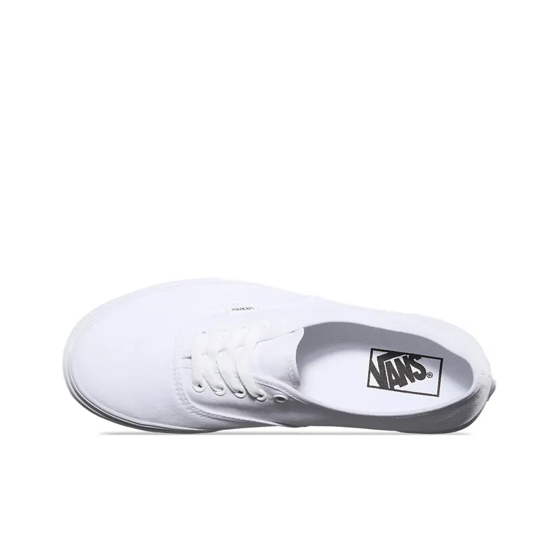 Vans Authentic Wear Resistant Full Coverage Lightweight Cushioning Low Top Canvas Shoes Unisex White-2
