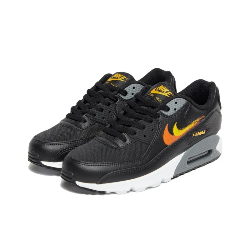 Nike Air Max 90 Cushioning Anti-Slip And Wear-Resistant Low-Top Sports Casual Shoes Black-2