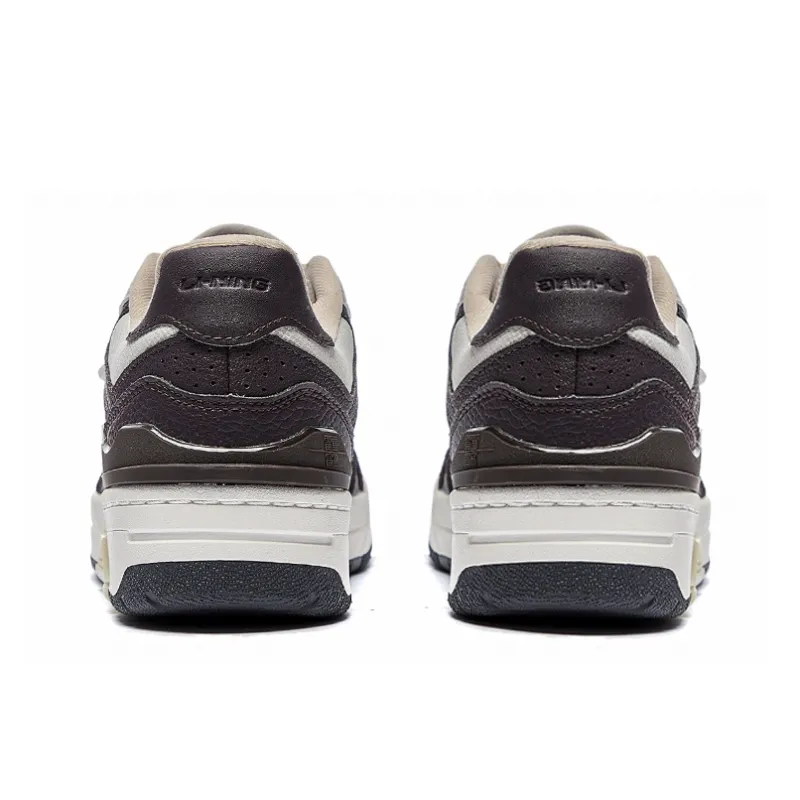 LiNing RSR 101 Anti-Slip And Wear-Resistant Lightweight Low-Top Skateboard Shoes Men's Coffee Brown-3