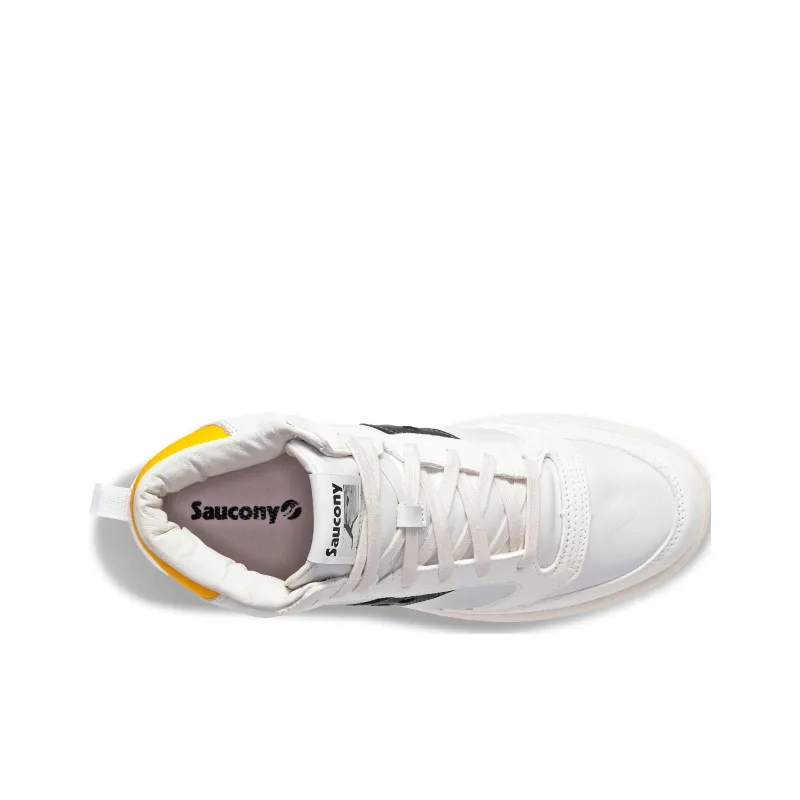 Saucony Jazz Court High White Black Yellow-2