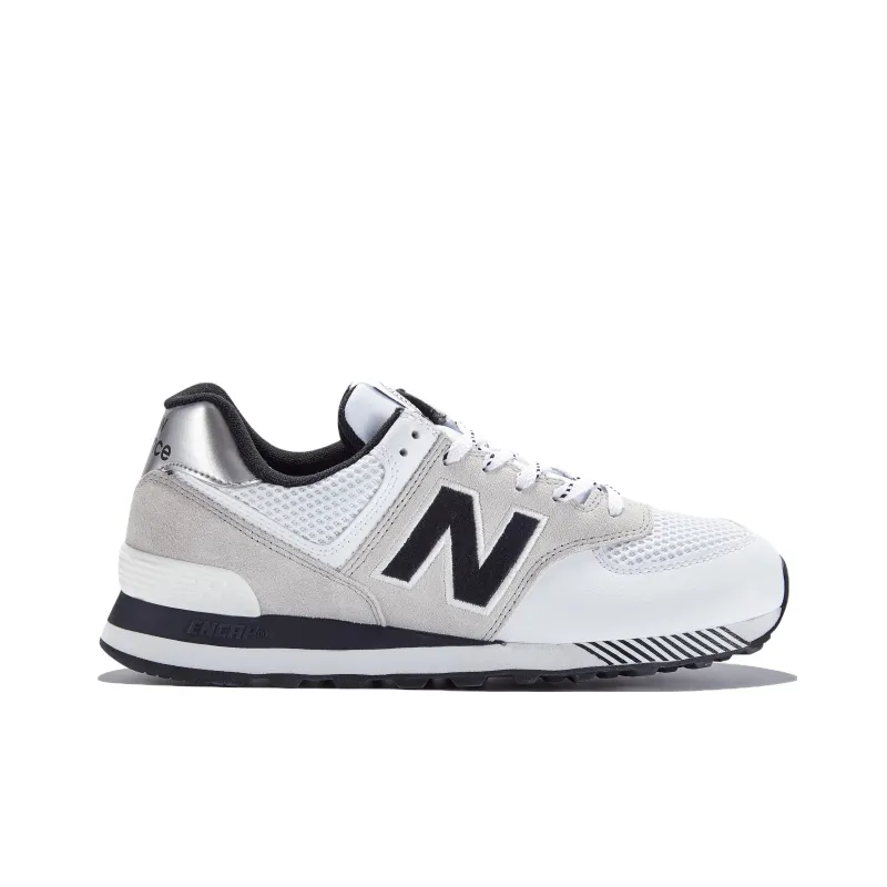 New Balance 574 White Black Grey-1