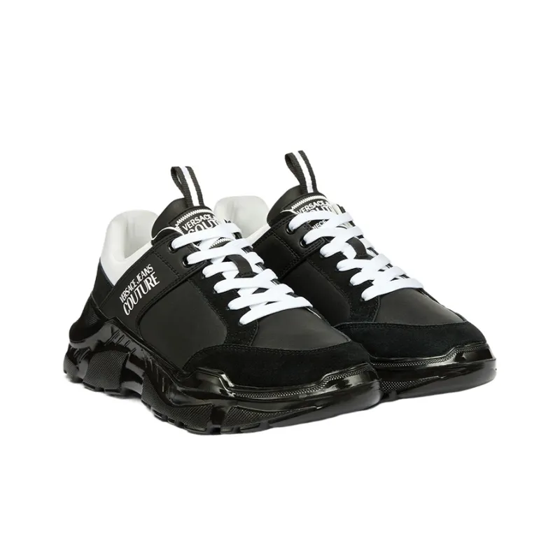 VERSACE JEANS Speedtrack Abrasion Resistant Low Top Casual Shoes Men's Black-2