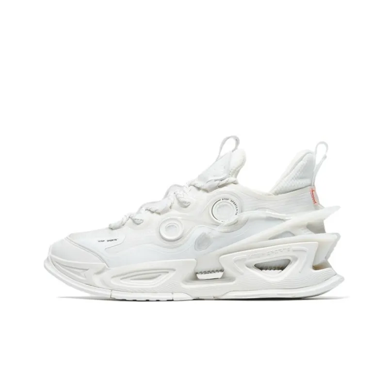 XTEP Sky Ride Collection Extreme Domain Slip Resistant Cushioning Low Top Sports Casual Shoes Sail White-0