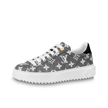 LOUIS VUITTON Time Out Sneakers 'Grey Denim Monogram' Women's