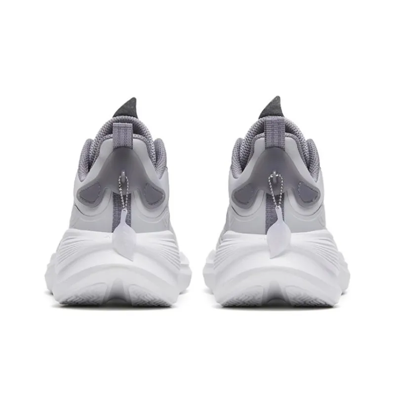 Anta Leaf 3.0 Cushioning Anti Slip And Wear Resistant Low Top Running Shoes Women's Gray White-3