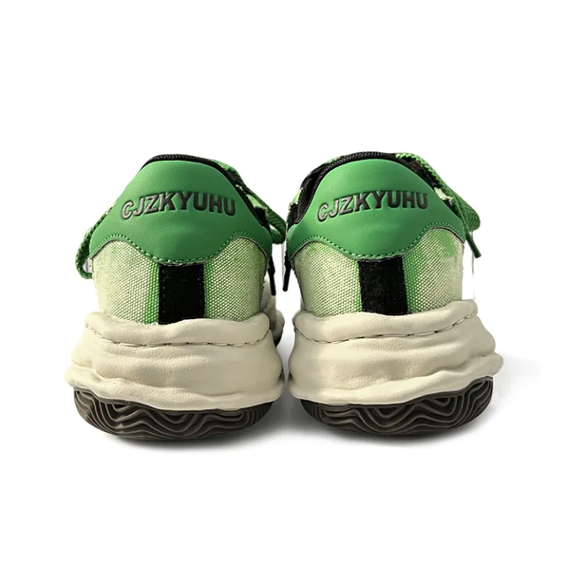CJZKYUHU Lightweight And Breathable Low Top Skateboard Shoes Unisex Washed Green-5