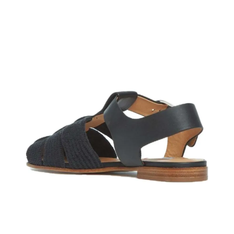 GABRIELA HEARST Calla Roman Sandals Women's Black-3