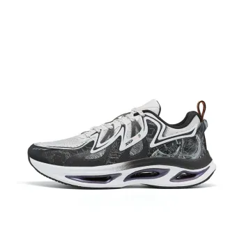 XTEP Wind And Fire Generation 26 Cushioning Anti Slip Wear Resistant Breathability Low Top Running Shoes Black White