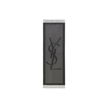 SAINT LAURENT Cassandre Fringed Edge Scarf