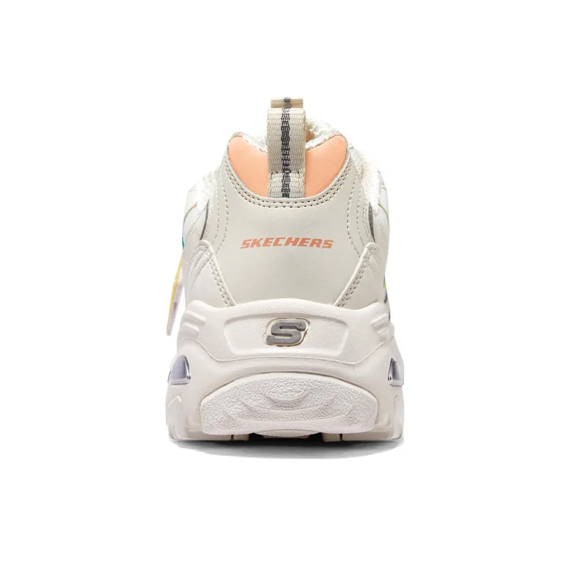 Skechers D'Lites 1.0 Shoes 'Beige White Yellow' Women's-4