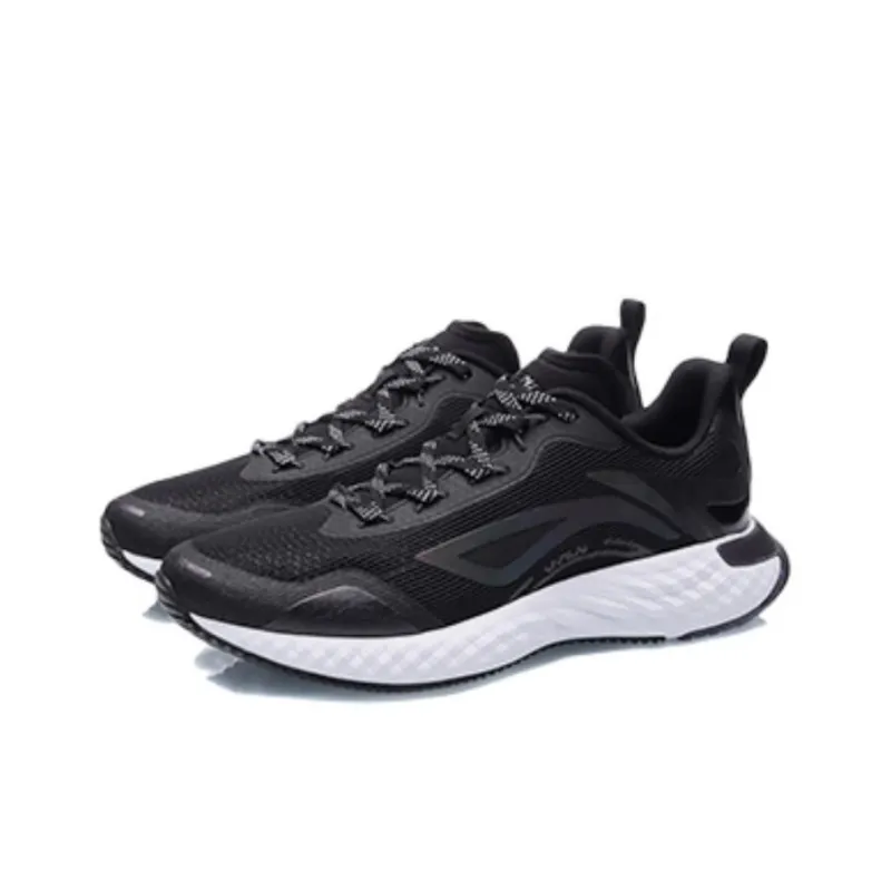 LiNing Durable Breathable Low Top Sprint Running Shoes Men's Black-3