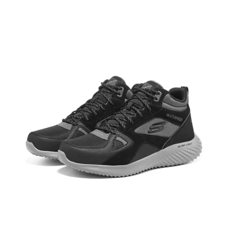 Skechers Bounder Anti Slip Wear Resistant Mid Top Casual Shoes Men's Black Gray-2