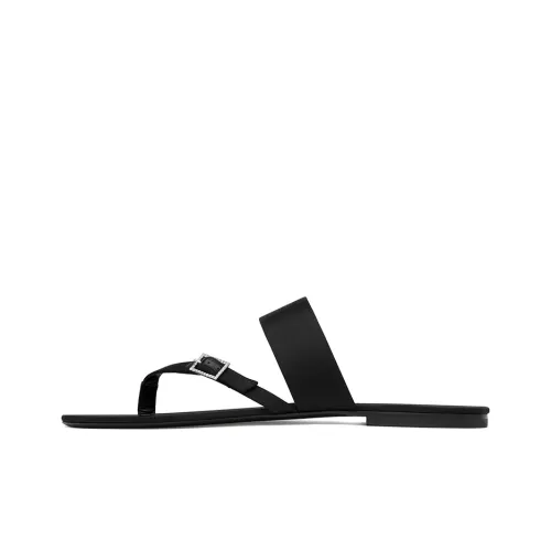 SAINT LAURENT Milo Abrasion-Resistant Slide Slippers Men's Black