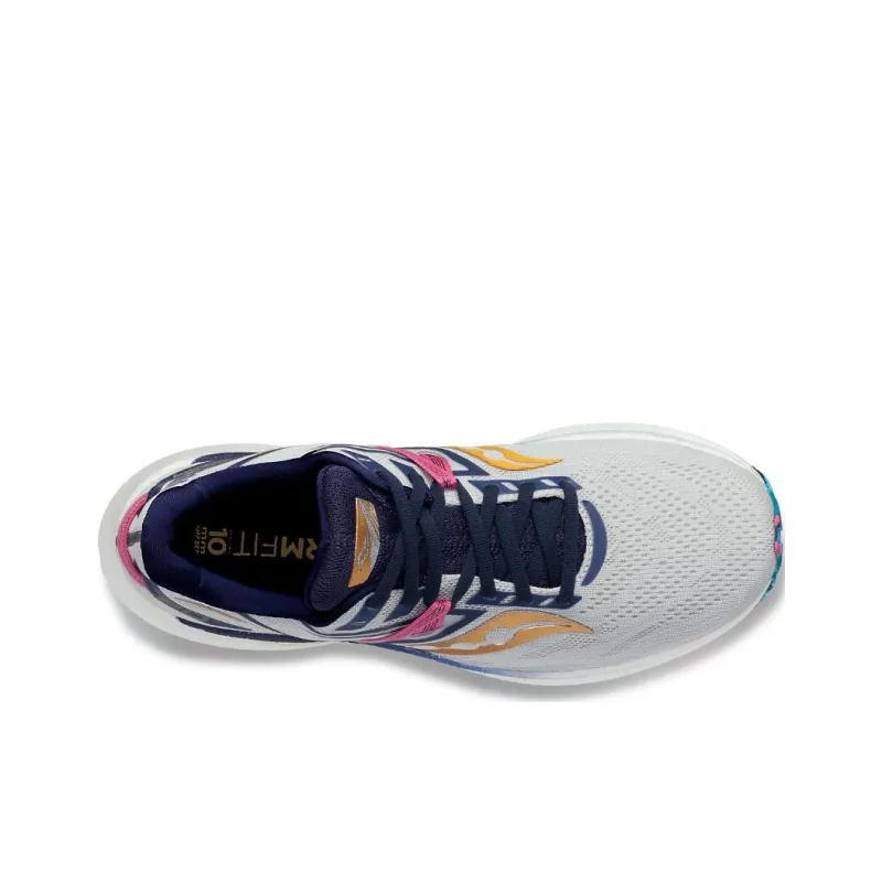 Saucony Triumph 20 Cushioning Anti Slip Wear Resistant Breathability Low Top Marathon Running Shoes Women's Gray-3