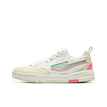 Erke Chao Yang Abrasion Resistant Breathable Low Top Skateboard Shoes Women's Microcrystal White Blast Pink