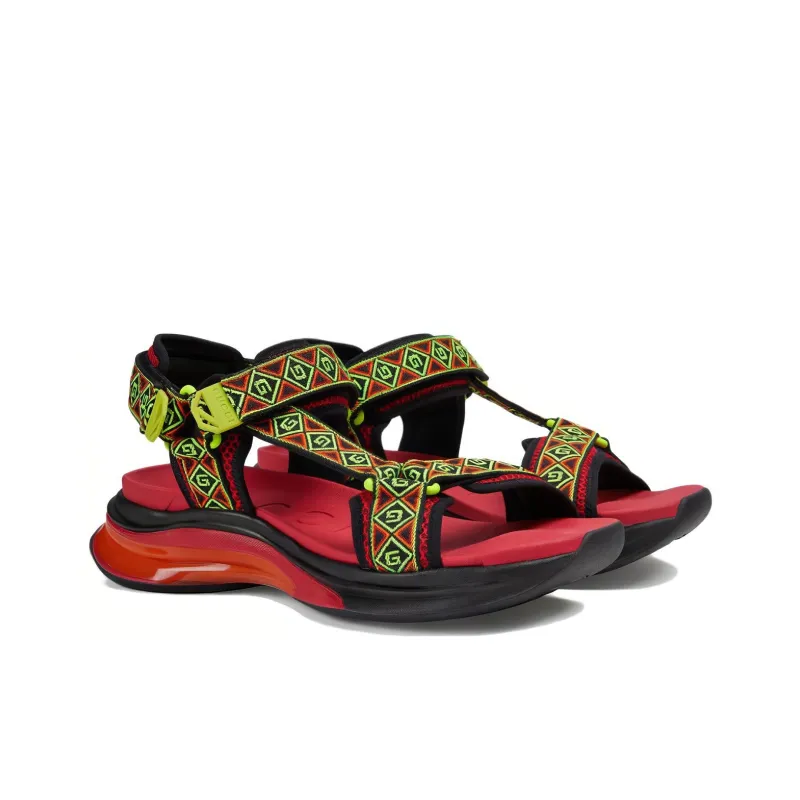 GUCCI RUN Beach Sandals Men's Red-1