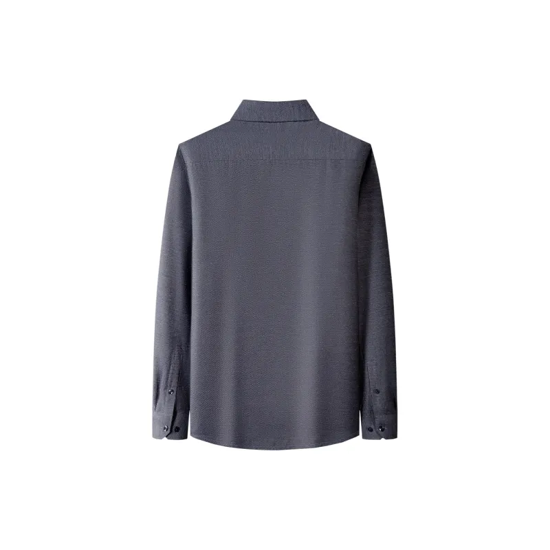 FIRS Shirts Men Gray Twill-1