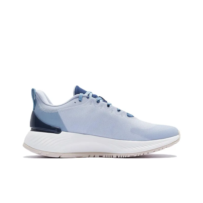 LiNing YueYing Element Slip Resistant Cushioning Wear Resistant Low Top Running Shoes Men's Gray Blue-1