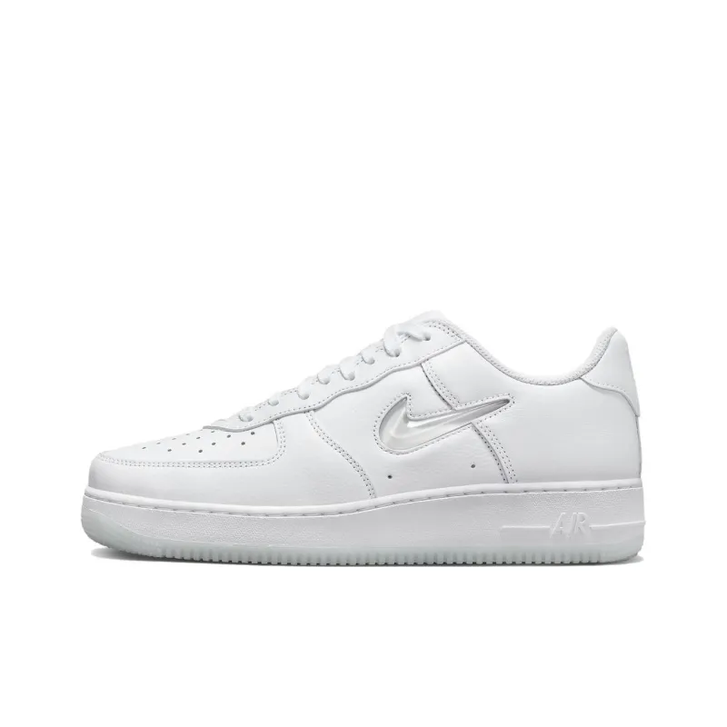 Nike Air Force 1 Low '07 Retro Color Of The Month Jewel Swoosh Triple White-0