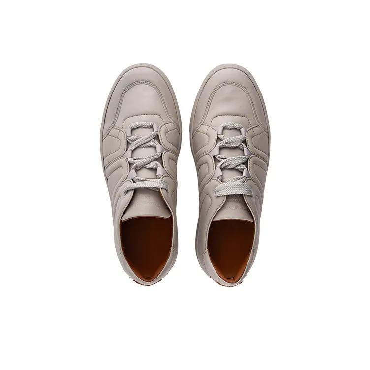 Zegna Tiziano Wear-Resistant Low-Top Skateboard Shoes Men's Light Gray-3