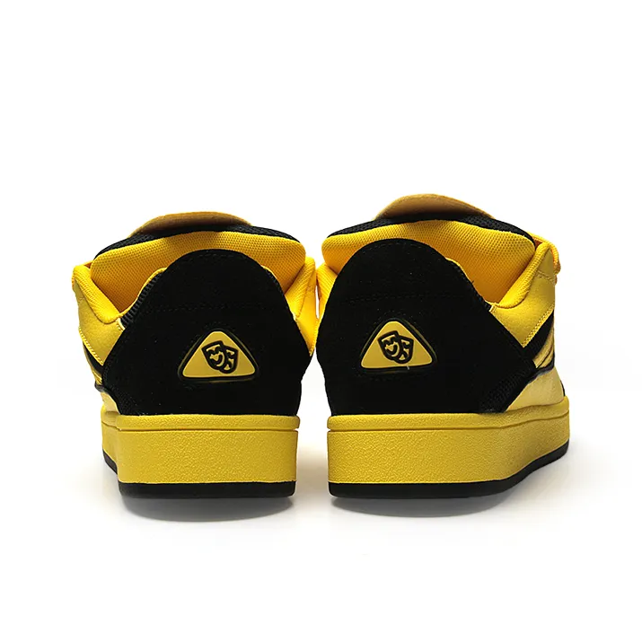 STUR YSN Wear resistant And Lightweight Low Top Skateboard Shoes Unisex Yellow Black-7