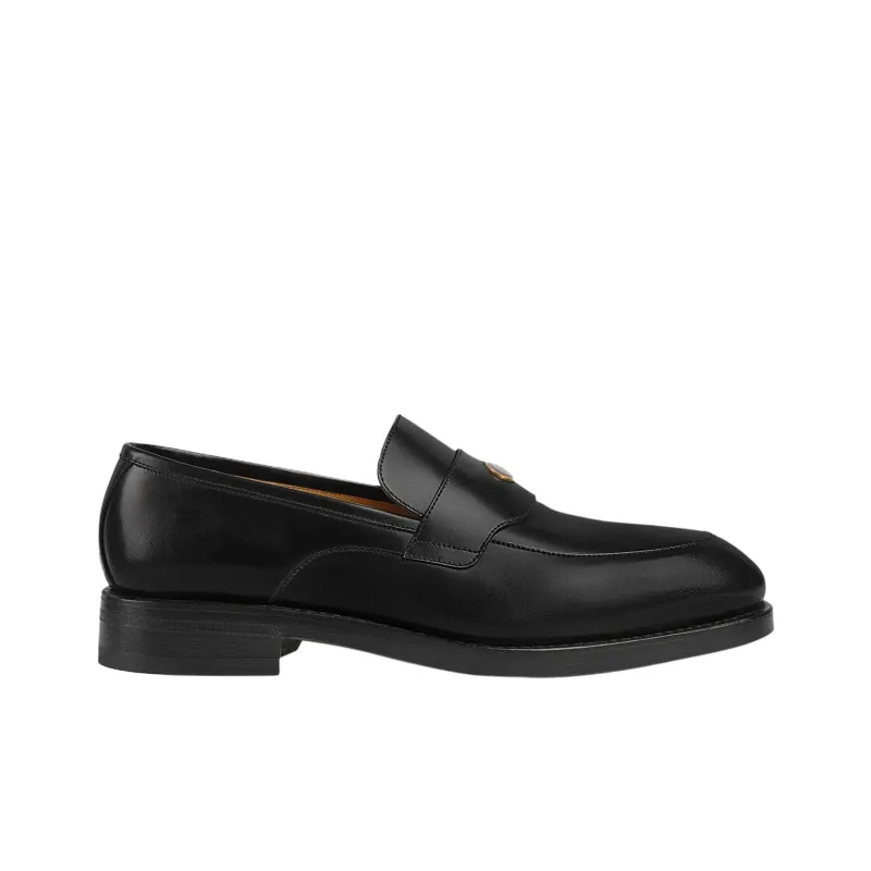 GUCCI Interlocking G Leather Loafers-1