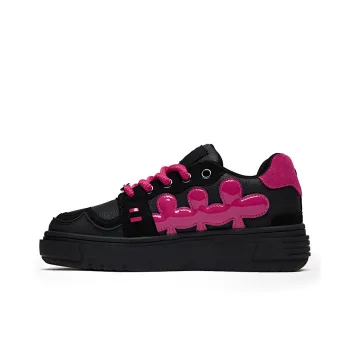 SHOOT BRAND Endless One Low Top Skateboard Shoes Unisex Black Red