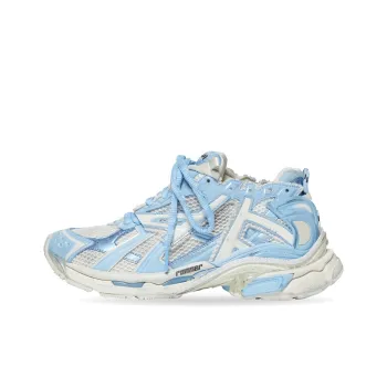 Balenciaga Runner Sneakers 'White Baby Blue Mesh And Nylon' Women's
