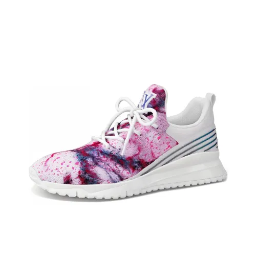 LOUIS VUITTON V.N.R Tie & Dye Cushioning Lightweight Low-Top Casual GR997HHT shoes Men's Pink White