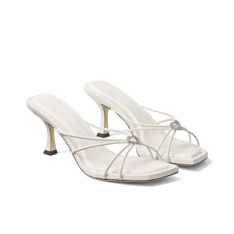 Jimmy Choo Indiya Stylish Sandal 7cm Women's White-1