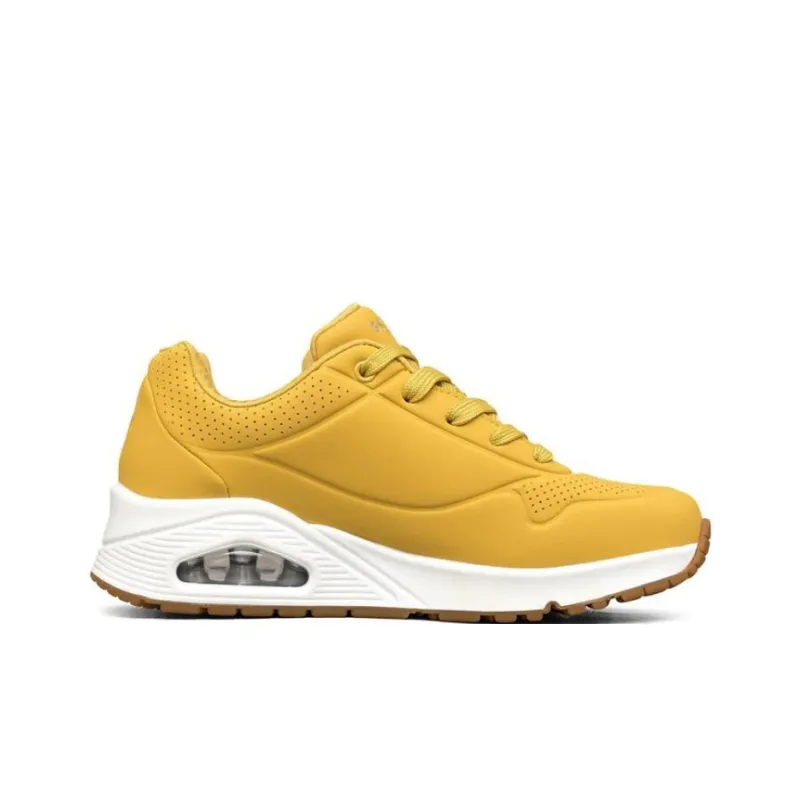 Skechers Uno Wear Resistant Breathable Rebound Low Top Casual Shoes Women's Yellow-1