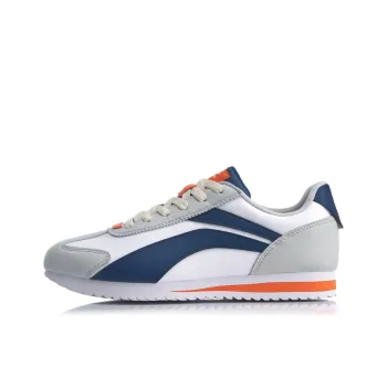 LiNing 3K Non slip Lightweight Low Top Sports Casual Shoes Men's White Gray Blue