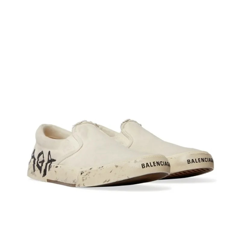 Balenciaga Paris Stylish Skateboarding Shoes Men's White-2