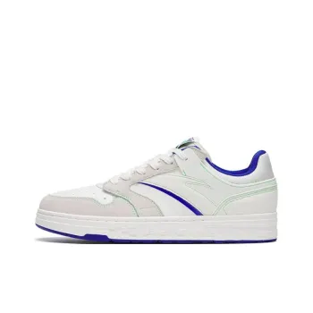 Anta Street Naughty Anti Slip And Wear Resistant Lightweight Low Top Skateboard Shoes White Blue