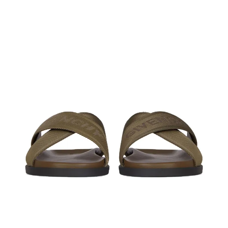 Givenchy G Plage Rubber Sole Slide Slippers Men's Green-3