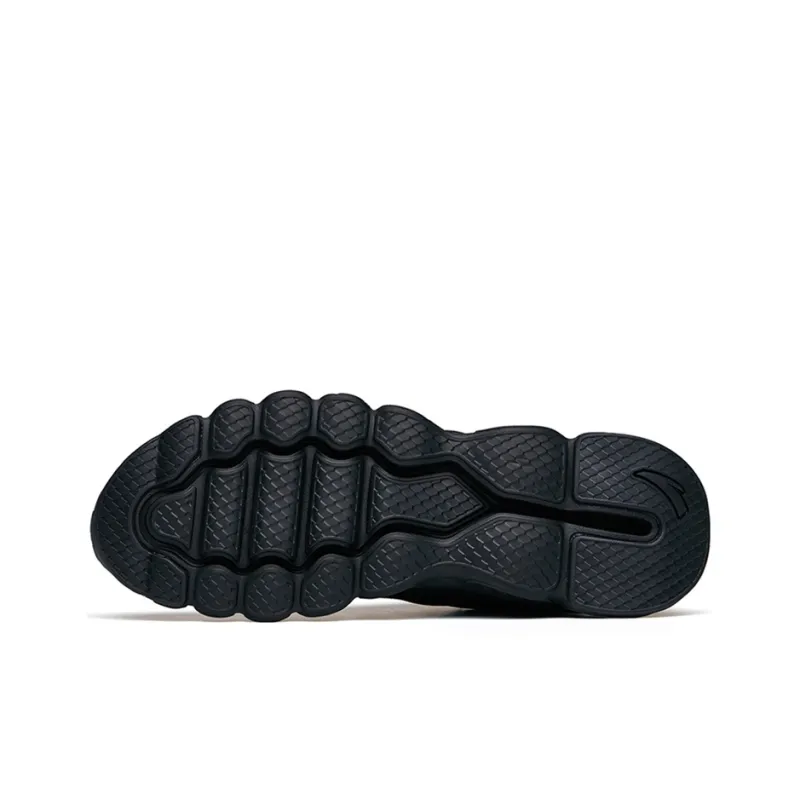 Anta Running Collection Cushioning Wear-Resistant Low-Top Running Shoes Men's Black-4