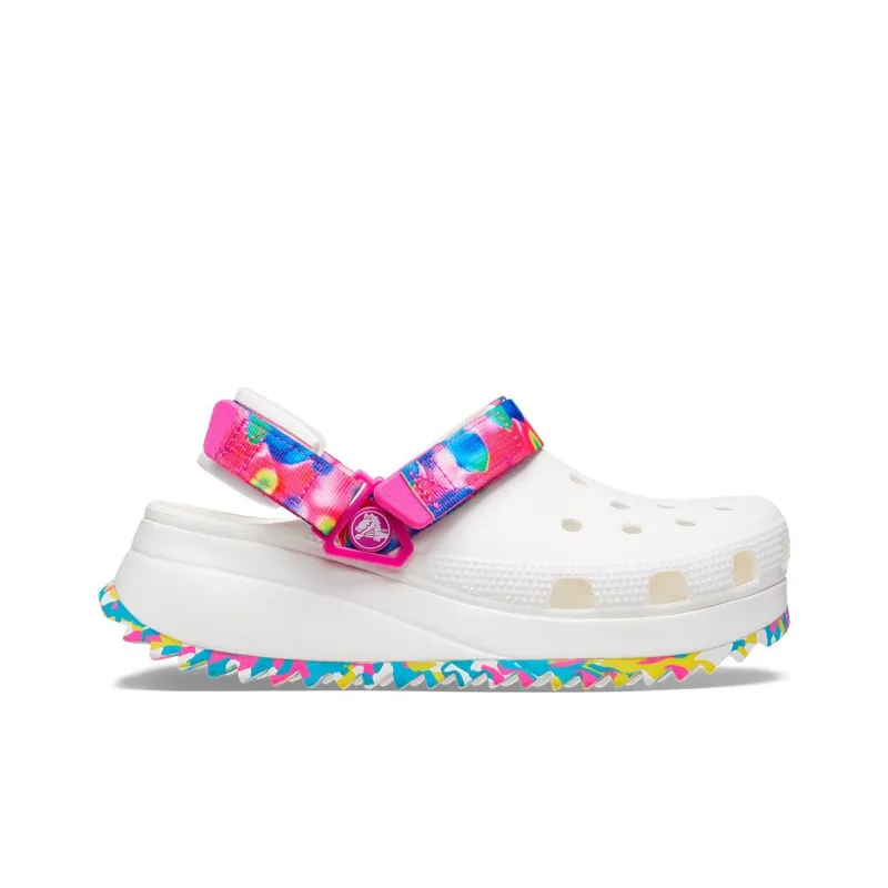 Crocs Aurora Dazzling Hiker Kluke Sports Slippers Unisex White Multicolor-1