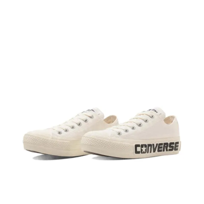 Converse All Star PLTS LOGOPATCH OX Abrasion Resistant Cushioning Low Top Canvas Shoes Women's White-2
