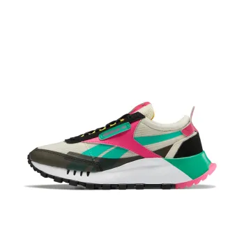 Reebok Classic Leather Legacy Cushioning Anti-Slip And Wear-Resistant Low-Top Casual Shoes Unisex White Black Green